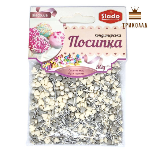 Ранкова роса №2. Посипка-коктейль (П617) в пакеті, ТМ Сладо, Україна, нетто 50 г