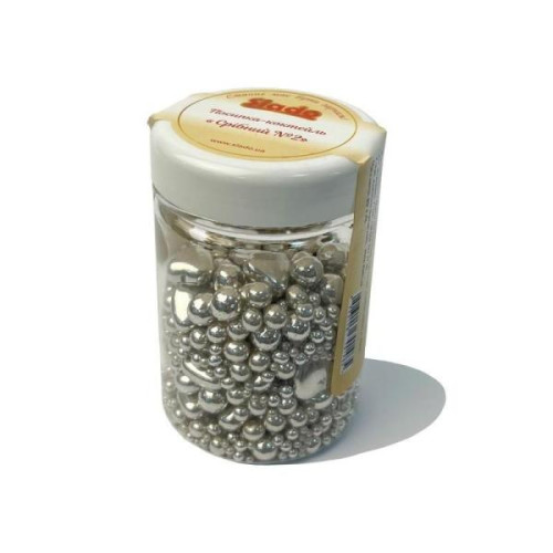Срібний коктейль № 2 серця, 80 г (П528, пет банка), ТМ Сладо