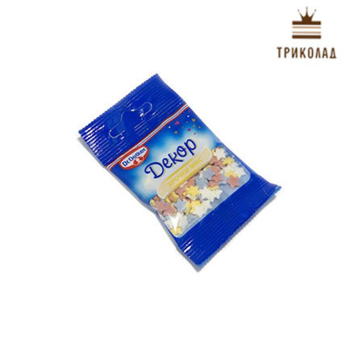 Декор зірки, мікс Dr.Oetker, 10 г Декор зірки, мікс Dr.Oetker, 10 г