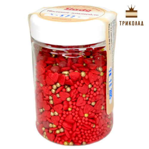 Палкий поцілунок. Посипка-коктейль (П572), ТМ Сладо, Україна, ПЕТ-банка, нетто 80 г