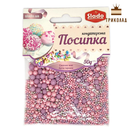 Бебі Бум. Посипка-коктейль №1 (П847) в пакеті, ТМ Сладо, Україна, нетто 50 г