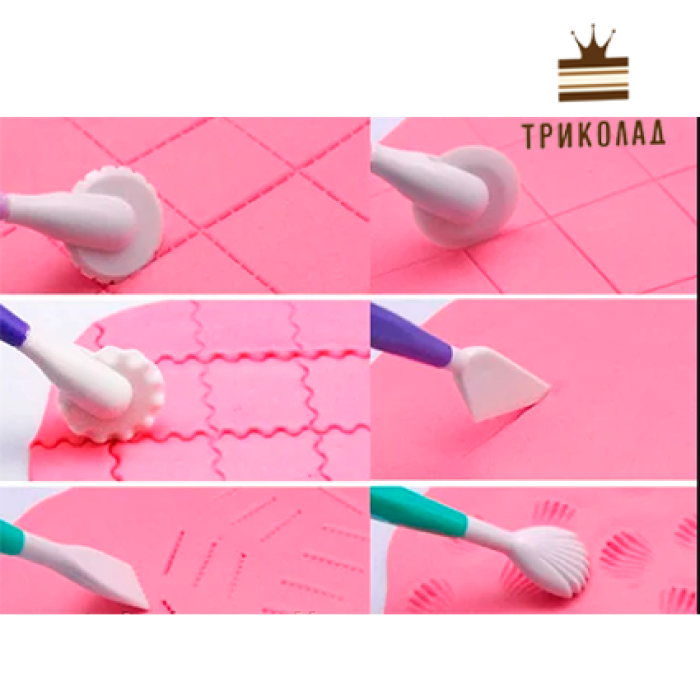 Набір пластикових ножів для роботи з мастикою, 4 шт. Набір пластикових ножів для роботи з мастикою, 4 шт.