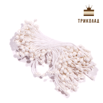 Тичинка біла для декору (нитки), 1 уп., ТМ Сладо