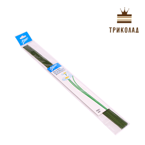 Дріт декоративний зелений №20 d0,9 мм (40 см) 50 шт., Ateco