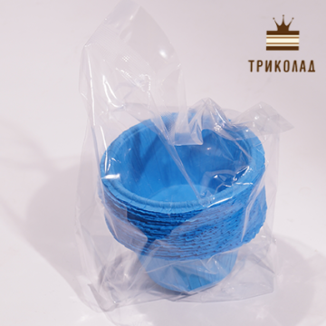 Форма для кексу з посиленими бортиками синя 50/35, (фасовка), 30 шт