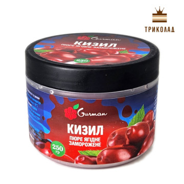 Кизил. Пюре заморожене ТМ Я-Гурман банка 250 г