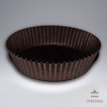 Форма коричнева, кругла, плоска, дно 70 мм, h = 22,5 мм, 50 шт.