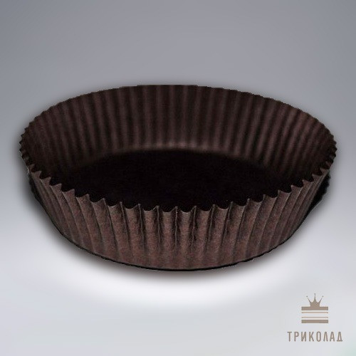 Форма коричнева, кругла, плоска, дно 70 мм, h = 22,5 мм, 50 шт.