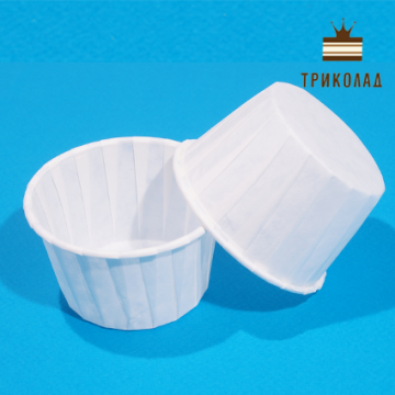 Формочка з підвищеним бортиком. Білий колір 50 х 40 мм, 20 шт.