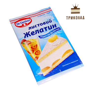 Желатин листовий, Dr.Oetker, 10 г