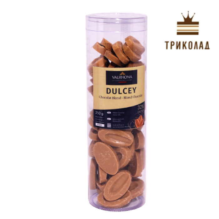 Шоколад білий Valrhona Dulcey 32% какао, 250 г (упаковка) Шоколад білий Valrhona Dulcey 32% какао, 250 г (упаковка)