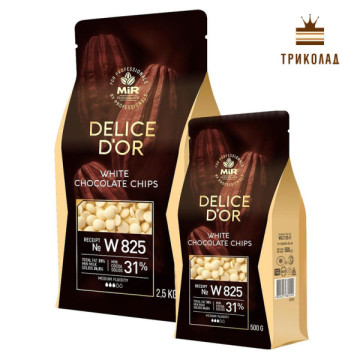 Шоколад білий 31% диски W825 ТМ Delice D'or (WIU 3135-01) фасування 200 г