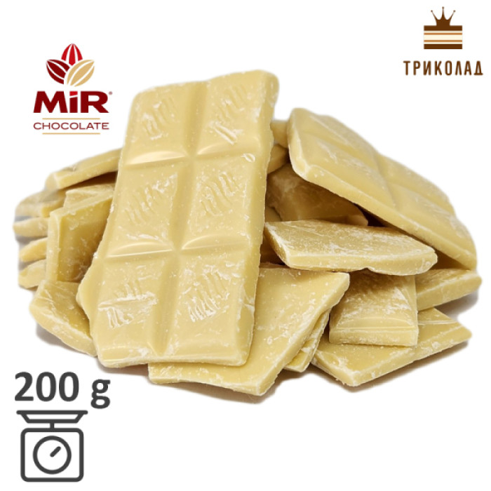 Маса шоколадна біла 26% (WIE 2731-01, ламана плитка) ТМ MіR 200 г Маса шоколадна біла 26% (WIE 2731-01, ламана плитка) ТМ MіR 200 г