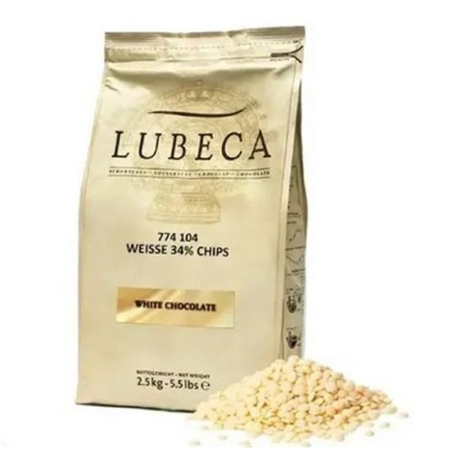 Шоколад білий 34% калети TM Lubeca, 200 г