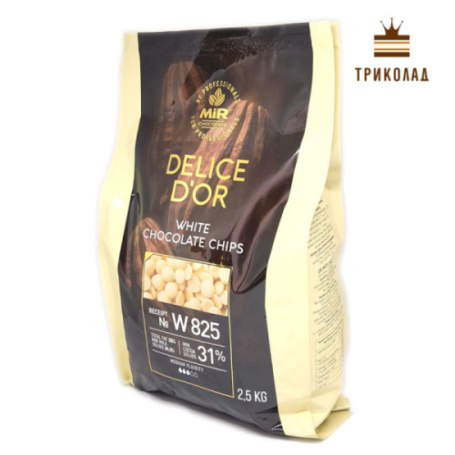 Шоколад білий 31% диски W825 ТМ Delice D'or (WIU 3135-01) упаковка 2,5 кг