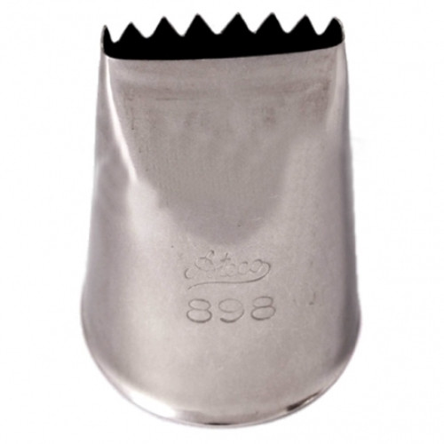 Кондитерська насадка №898 Бордюр рифлений (4 x 28 мм) Ateco, Корея, 1 шт.