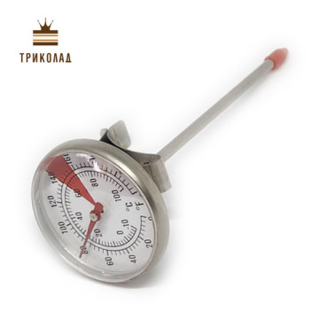 Термометр кондитерський від -10 до +100 °С з коротким щупом 12 см