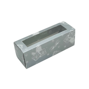 Коробка для макаронів, з вікном, silver 