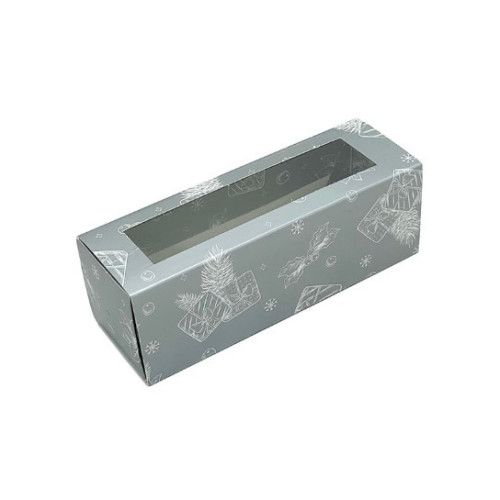 Коробка для макаронів, з вікном, silver 