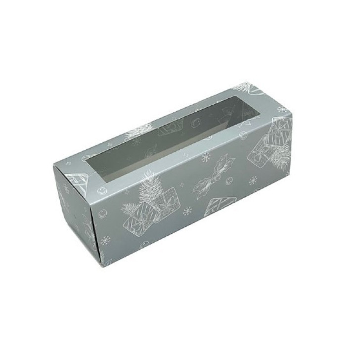Коробка для макаронів, з вікном, silver 