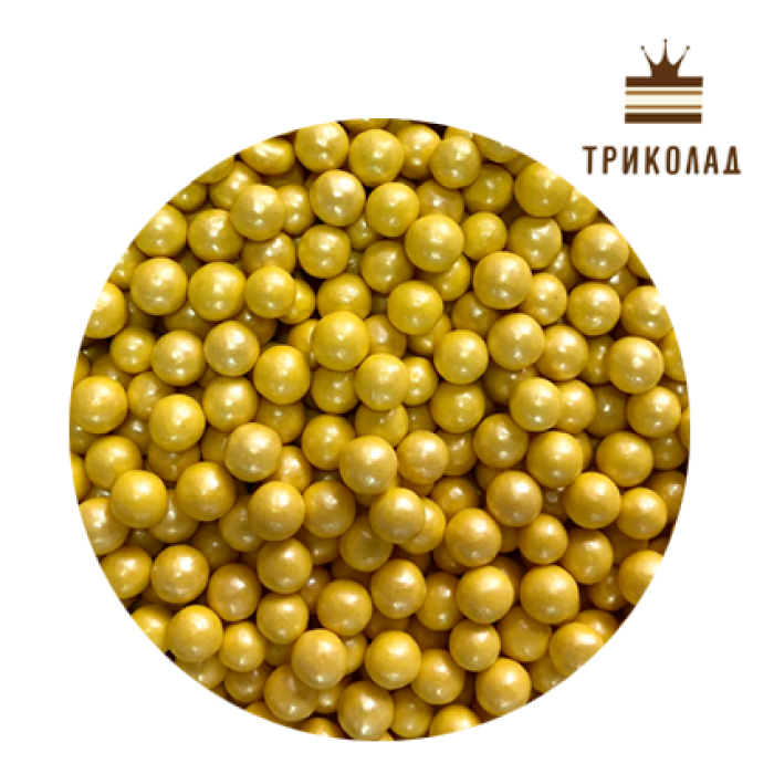 Декор перлини золоті 5 мм рисові, Barbara Decor 50 г Декор перлини золоті 5 мм рисові, Barbara Decor 50 г