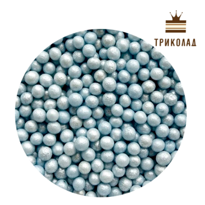 Декор перлини блакитні 5 мм рисові, Barbara Decor 50 г Декор перлини блакитні 5 мм рисові, Barbara Decor 50 г
