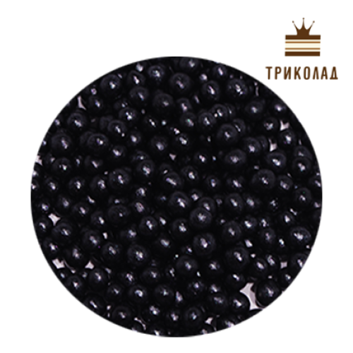 Декор перлини графіт 5 мм рисові, Barbara Decor 50 г