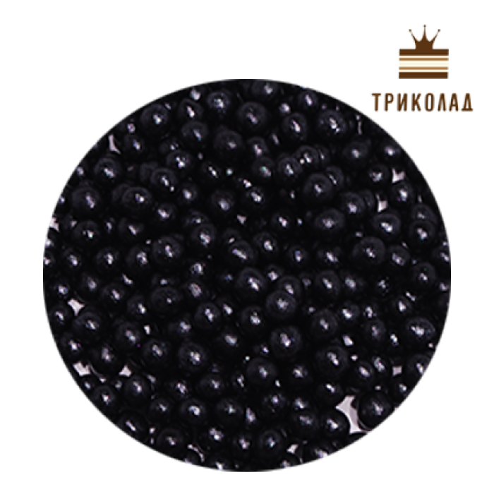 Декор перлини графіт 5 мм рисові, Barbara Decor 50 г