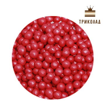 Декор перлини червоні 5 мм рисові, Barbara Decor 50 г