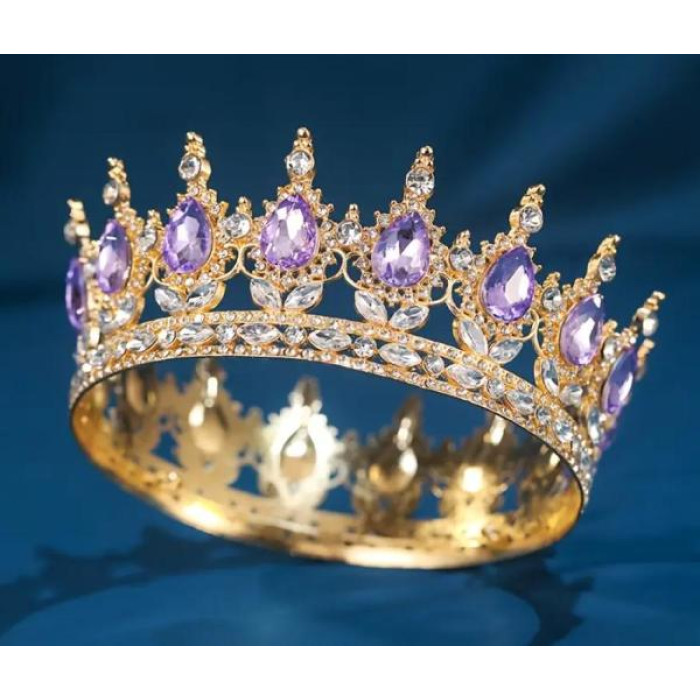 Корона Золото / Аметист D=120 H=55 мм (Китай) 1 шт.