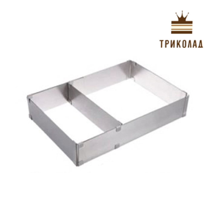 Форма розсувна прямокутна з 2-х секцій (від 274-525*185-340 мм, h 50 мм), Empire