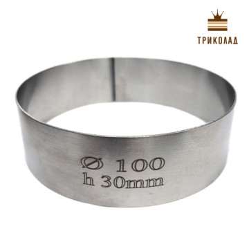 Кільце з нержавної сталі D=100 мм H=30 мм