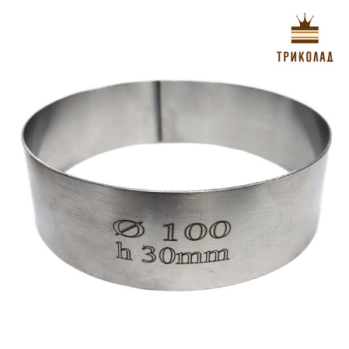 Кільце з нержавної сталі D=100 мм H=30 мм