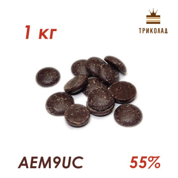Шоколад темний у дисках 55%, Unigra, Італія, фасування 1 кг