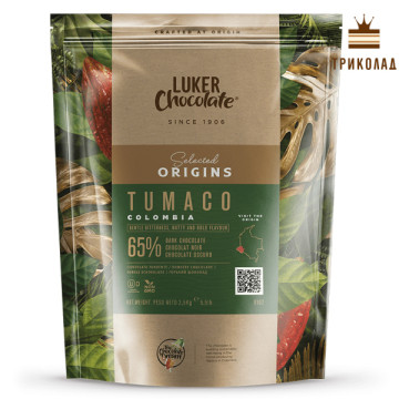 Шоколад чорний кувертюр Macondo 60% Luker Chocolate упаковка 2,5 кг