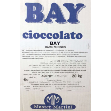 Шоколад чорний кувертюр у дисках. Master Martini BAY, 70% какао 1 кг