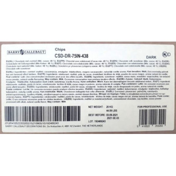 Шоколад чорний 48% без цукру, Barry Callebaut, 200 г