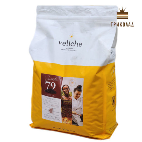 Шоколад чорний Sensation 72% в краплинах ТМ Veliche, 10 кг