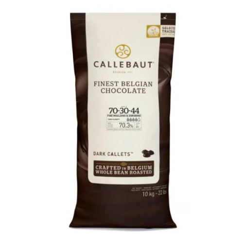 Шоколад-кувертюр чорний гіркий Callebaut, 70,3% какао, калети, 200 г