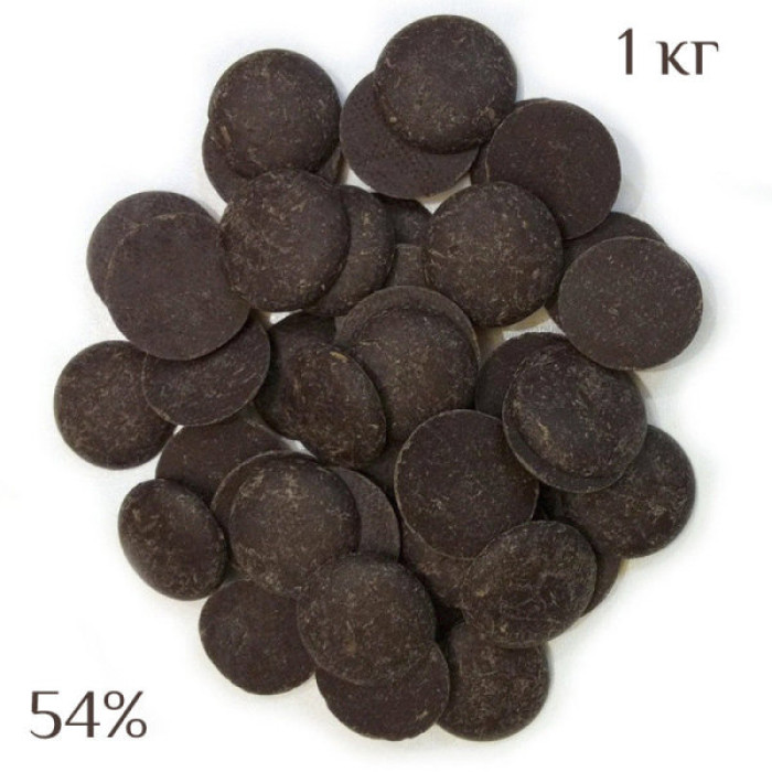 Шоколад чорний Noir 54% Cargill в дисках, 1 кг Шоколад чорний Noir 54% Cargill в дисках, 1 кг