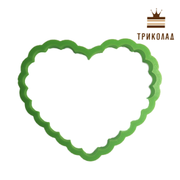 Вирубка пластикова Серце №3 (8,5*10 см), Orbis