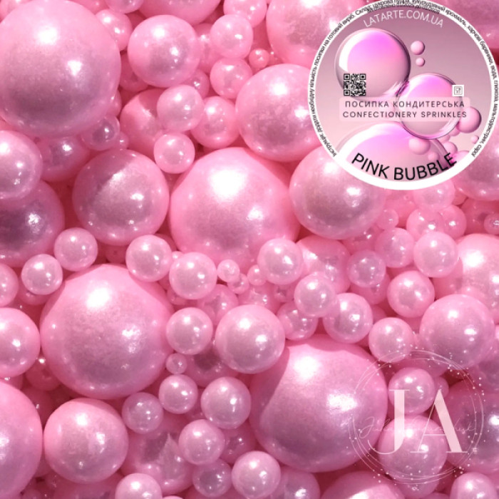 Посипка кондитерська Pink Bubble ТМ Latarte банка 106 мл Посипка кондитерська Pink Bubble ТМ Latarte банка 106 мл
