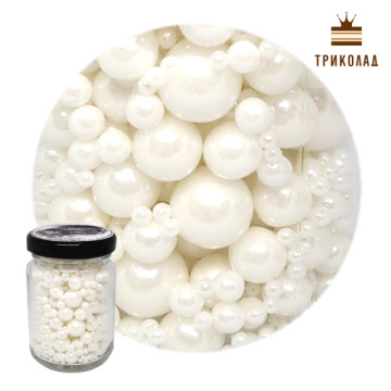 Посипка кондитерська Pearl Beads ТМ Latarte банка 106 мл