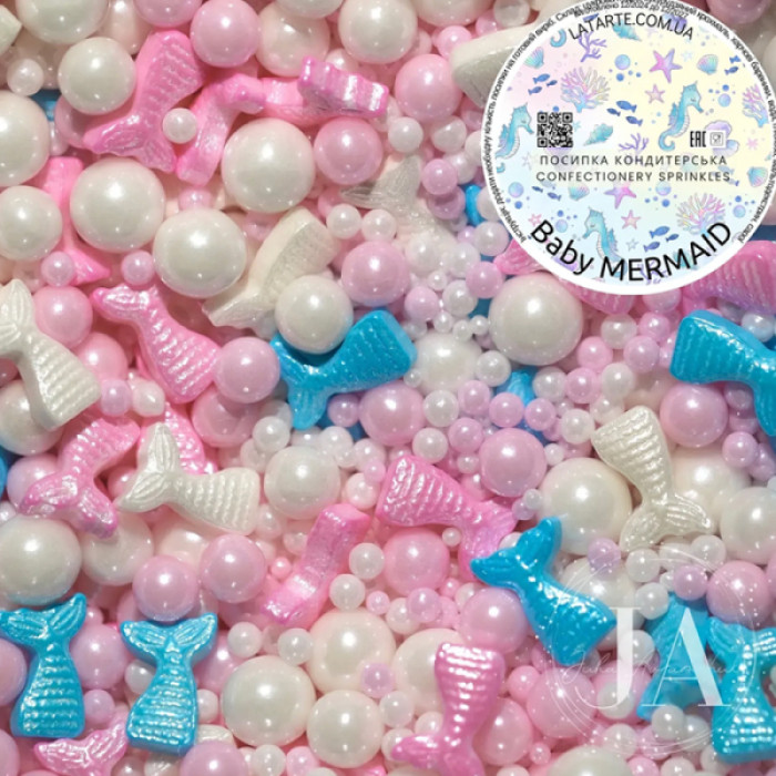 Посипка кондитерська Baby Mermaid ТМ Latarte банка 106 мл Посипка кондитерська Baby Mermaid ТМ Latarte банка 106 мл