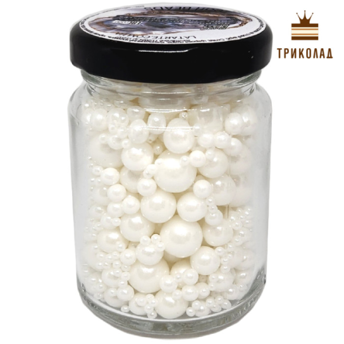Посипка кондитерська Pearl Beads ТМ Latarte банка 106 мл Посипка кондитерська Pearl Beads ТМ Latarte банка 106 мл