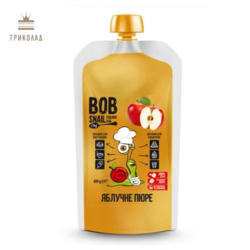 Яблуко, TM Bob Snail, фруктове пюре, пастеризоване, без цукру, 400 г