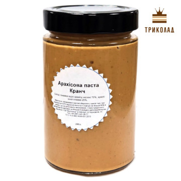 Арахісова паста 100% КРАНЧ ТМ Фруті Ленд, Україна, 300 г