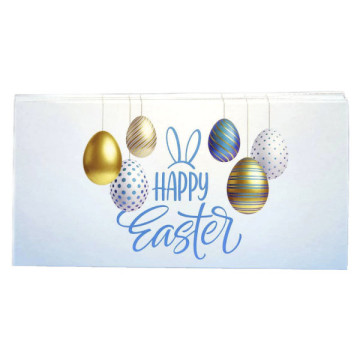 Листівка Happy Easter (блакитна) 135 х 67 мм, VTP, 10 шт.