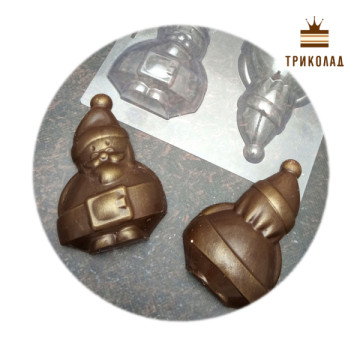 Санта 3D A-0072. Форма пластикова для шоколаду (mold), Україна, 1 шт.