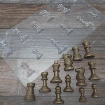 Шахи. Пластикова форма для шоколаду I-0006, 1 шт.
